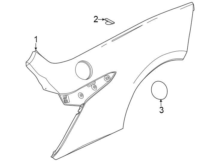 Diagram Quarter panel & components. for your 1999 Pontiac Grand Am   