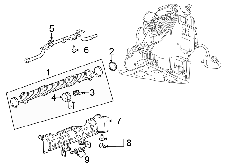 Fuel system components. Diagram