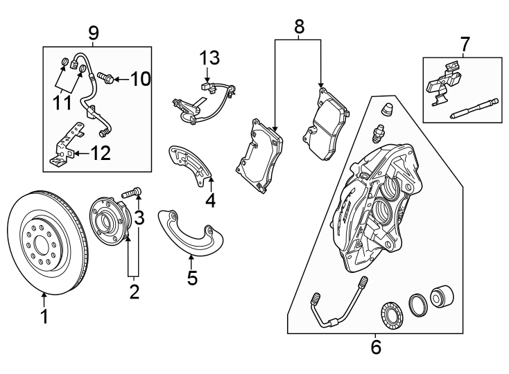 Diagram Rear suspension. Brake components. for your 2017 Chevrolet Camaro   