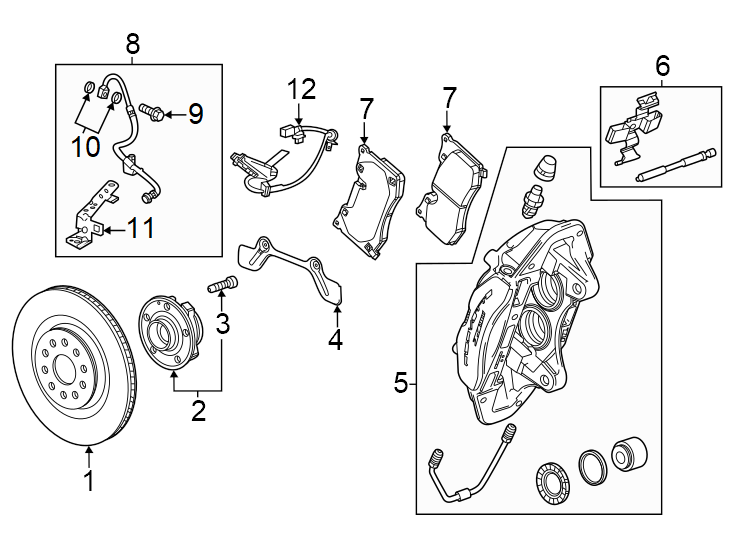 Rear suspension. Brake components. Diagram