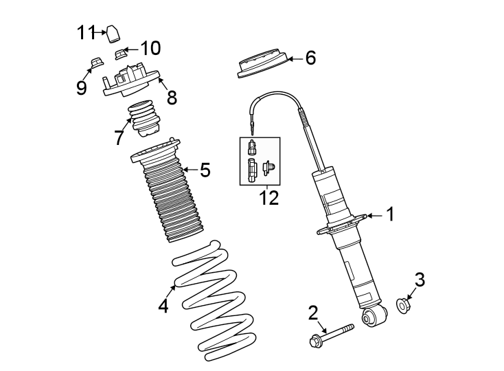 Diagram Rear suspension. Shocks & components. for your 2017 GMC Sierra 2500 HD 6.0L Vortec V8 A/T RWD Base Standard Cab Pickup Fleetside 