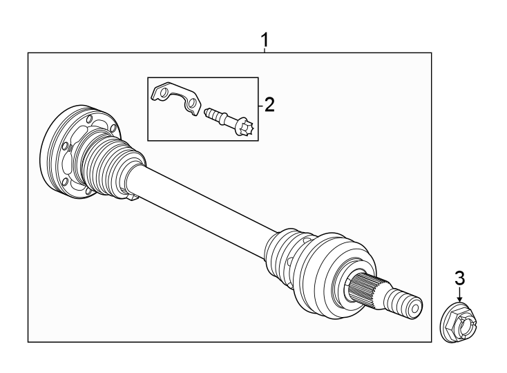 Rear suspension. Axle shaft.