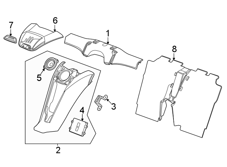 Diagram Rear body & floor. Interior trim. for your Buick