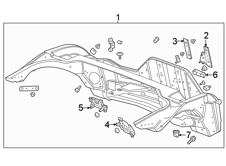 Diagram Rear body & floor. Floor & rails. for your Chevrolet Spark  