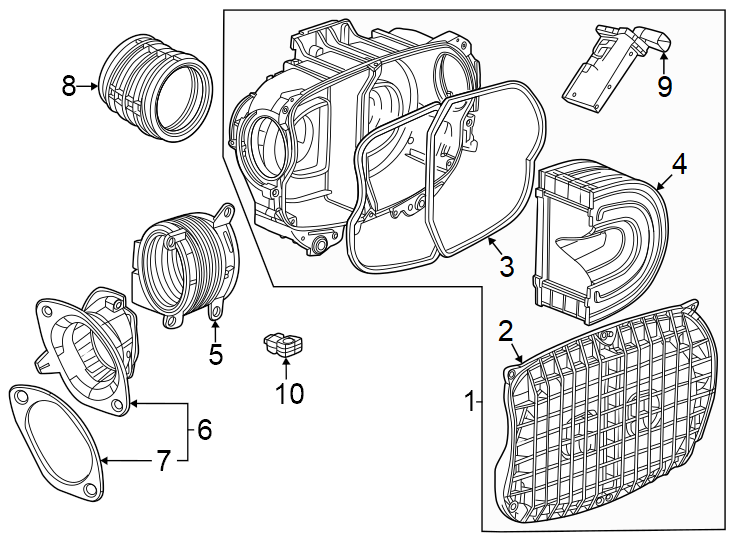 5Engine / transaxle. Air cleaner.https://images.simplepart.com/images/parts/motor/fullsize/CF20661.png