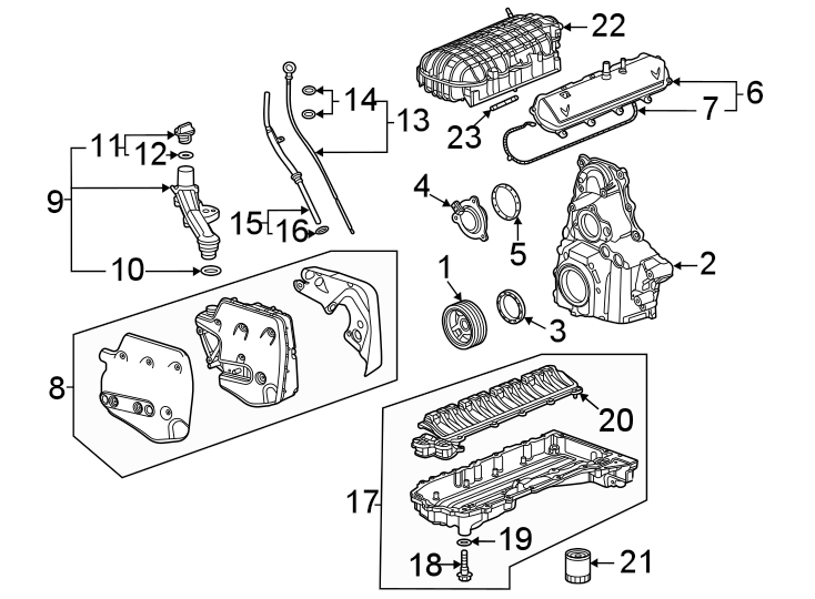 Diagram Engine / transaxle. Engine parts. for your 2013 Chevrolet Express 3500   