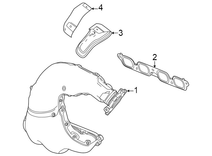 Diagram Exhaust system. Manifold. for your 2024 Chevrolet Camaro  LT Coupe 