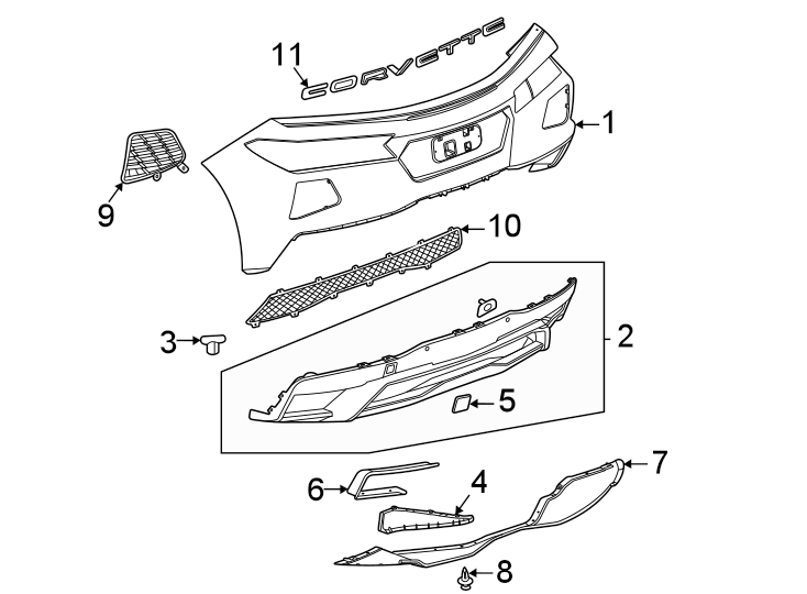 9Rear bumper. Bumper & components.https://images.simplepart.com/images/parts/motor/fullsize/CF20725.png