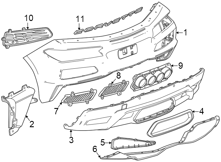 6Rear bumper. Bumper & components.https://images.simplepart.com/images/parts/motor/fullsize/CF20726.png