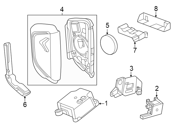 Diagram Keyless entry components. for your 2016 Chevrolet Spark 1.4L Ecotec M/T LT Hatchback 