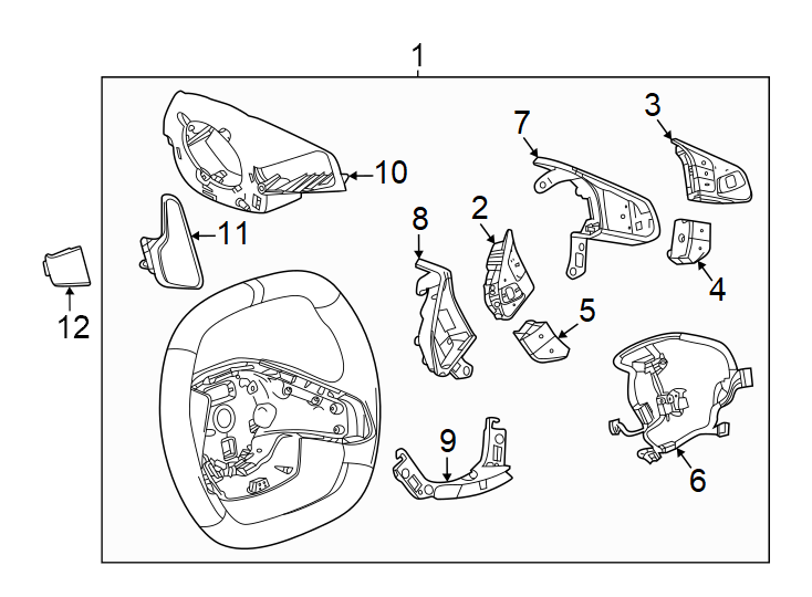 Diagram Steering wheel & trim. for your 2021 Chevrolet Equinox   