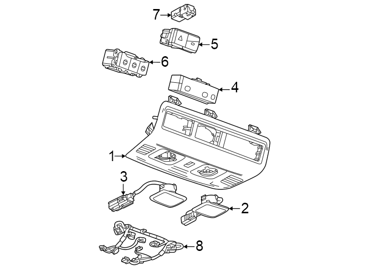 7Air bag status. Communication. Onstar. Telephone. W/ANTI theft. W/ANTI-THEFT. W/O anti theft.https://images.simplepart.com/images/parts/motor/fullsize/CF24410.png