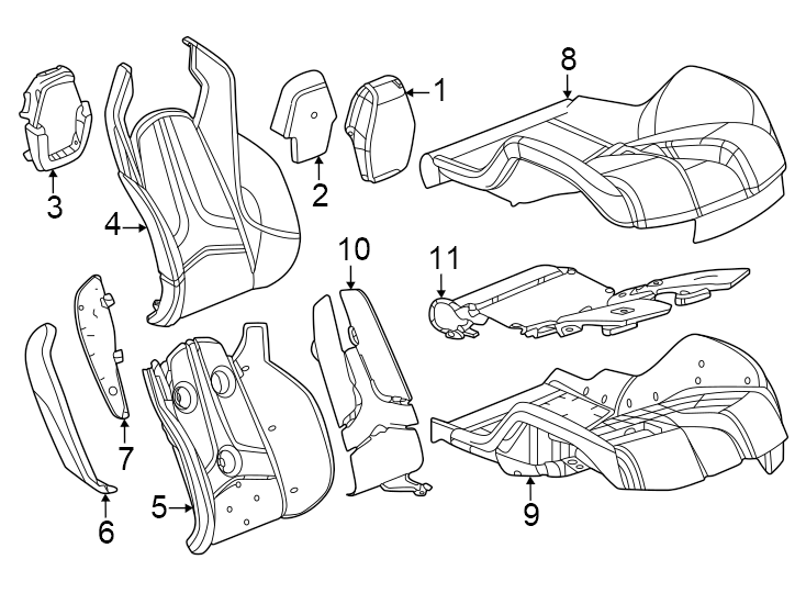 1Artemis. Competition sport seat. Covers & pads. Inner. Leather. Natural tan. Outer. Seat back. Seat cushion. Suede. Textile. W/HEATED/VENT seat. W/O HEATED/VENT seat.https://images.simplepart.com/images/parts/motor/fullsize/CF24455.png