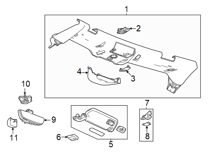 5Roof. Interior trim.https://images.simplepart.com/images/parts/motor/fullsize/CF24515.png