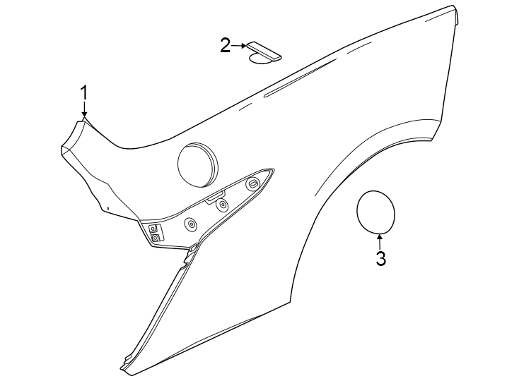 Diagram Quarter panel & components. for your 2008 Pontiac Solstice   