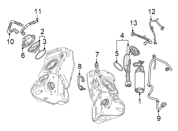 Diagram Fuel system components. for your 1995 Chevrolet S10  LS Extended Cab Pickup Fleetside 4.3L Chevrolet V6 A/T RWD 