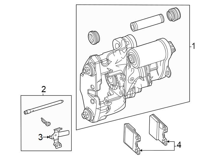 Diagram Rear suspension. Parking brake. for your 2020 Chevrolet Silverado   