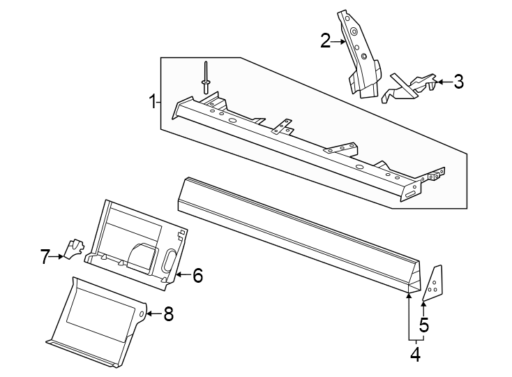 Diagram Rear body & floor. for your 2011 GMC Sierra 2500 HD 6.6L Duramax V8 DIESEL A/T 4WD SLE Standard Cab Pickup 