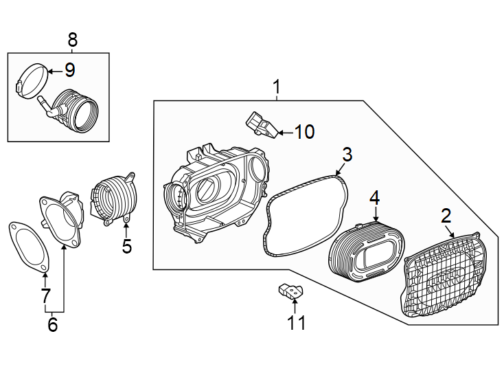 Diagram Engine / transaxle. Air cleaner. for your 2017 Chevrolet Spark   