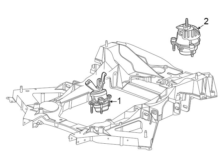 Diagram Engine / transaxle. Engine & TRANS mounting. for your 2002 Chevrolet Camaro   