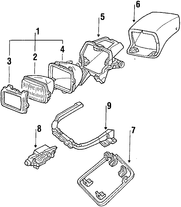 FRONT LAMPS. HEADLAMP COMPONENTS.