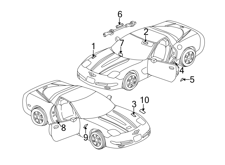 Diagram INFORMATION LABELS. for your 2010 Chevrolet Silverado   