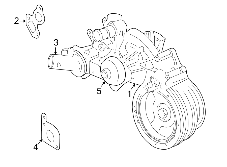 Diagram WATER PUMP. for your 1995 Chevrolet K2500  Base Standard Cab Pickup Fleetside 4.3L Chevrolet V6 A/T 