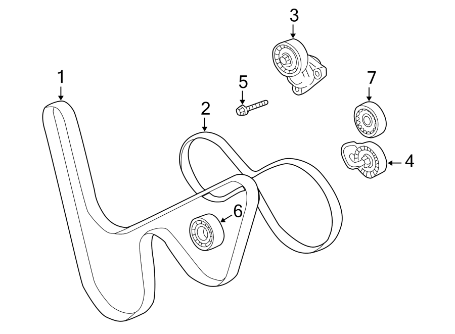 Diagram BELTS & PULLEYS. for your 2004 Buick Regal   