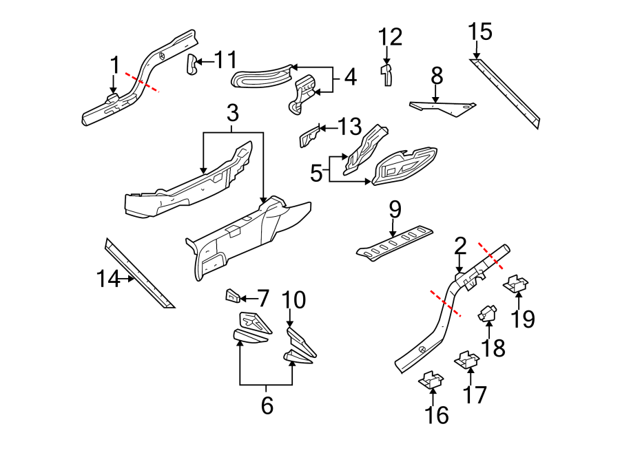 Diagram FRAME & COMPONENTS. for your 2018 Chevrolet Suburban    