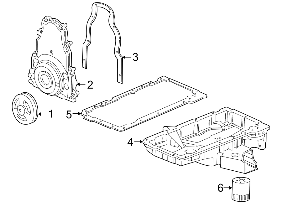 Diagram ENGINE PARTS. for your 2005 Chevrolet Avalanche 2500   