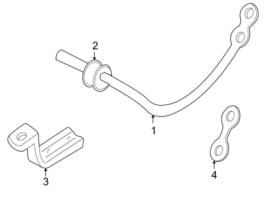 FRONT SUSPENSION. STABILIZER BAR & COMPONENTS.