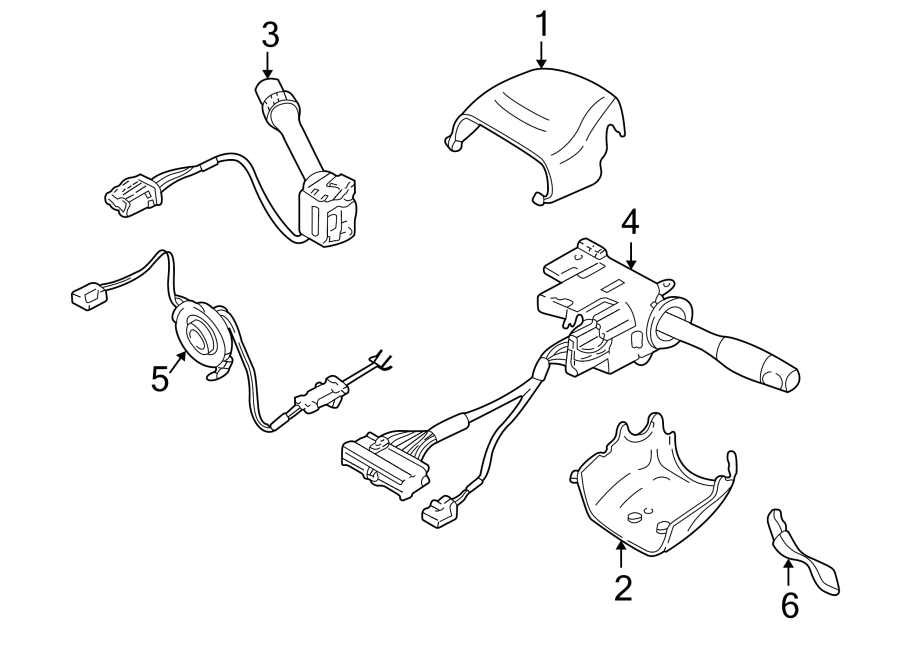 3Steering column. Shroud. Switches & levers.https://images.simplepart.com/images/parts/motor/fullsize/CF97160.png