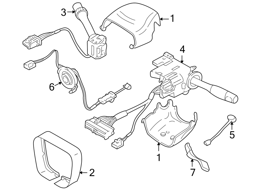 3STEERING COLUMN. SHROUD. SWITCHES & LEVERS.https://images.simplepart.com/images/parts/motor/fullsize/CF97166.png