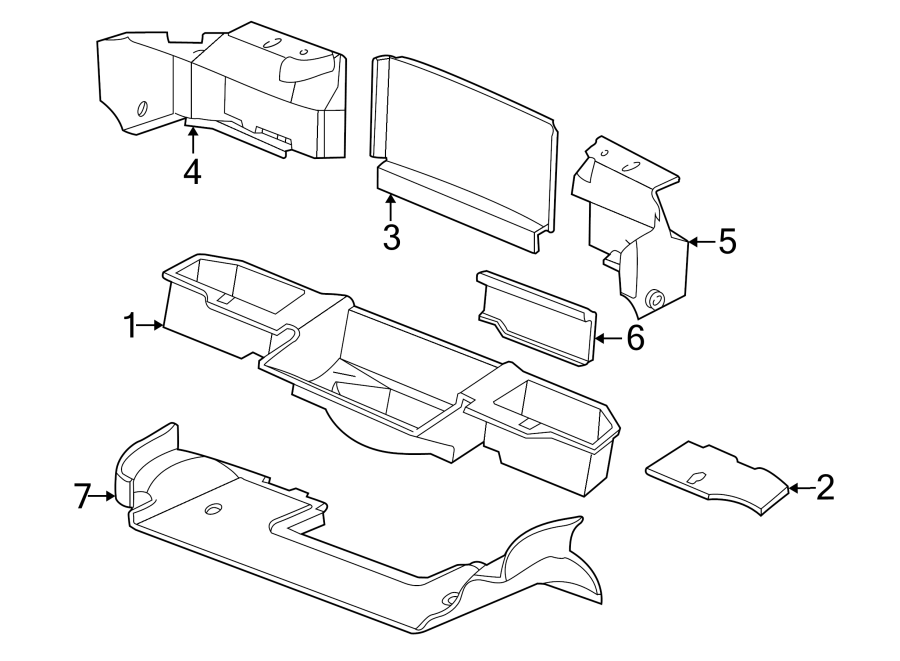 Diagram Rear body & floor. Interior trim. for your 2013 Chevrolet Silverado   