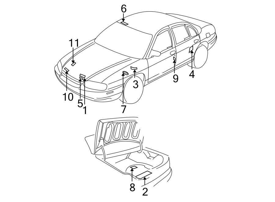 Diagram Information labels. for your 2008 Chevrolet Silverado   