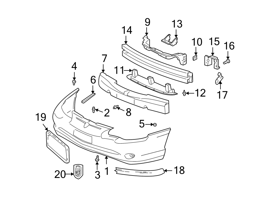 16FRONT BUMPER. BUMPER & COMPONENTS.https://images.simplepart.com/images/parts/motor/fullsize/CG00010.png