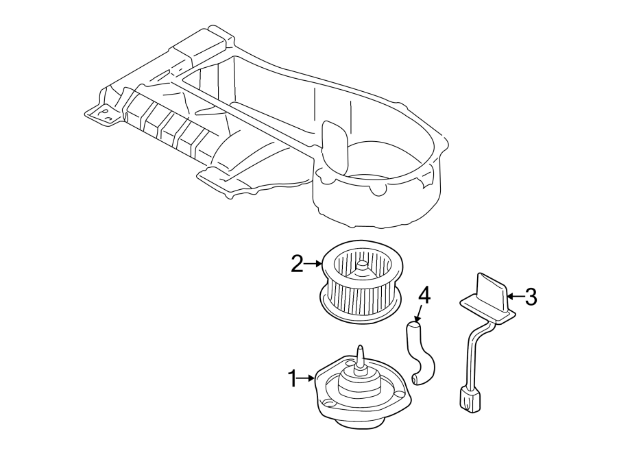 Diagram AIR CONDITIONER & HEATER. BLOWER MOTOR & FAN. for your 2005 Chevrolet Trailblazer   