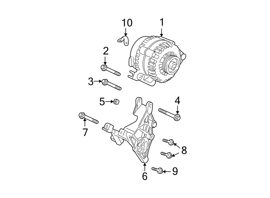 Diagram ALTERNATOR. for your 2021 Chevrolet Camaro LT Coupe 2.0L Ecotec A/T 