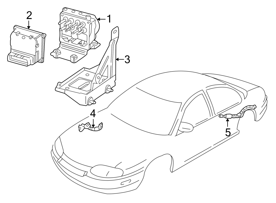 Diagram ABS COMPONENTS. for your 2022 Chevrolet Bolt EV   