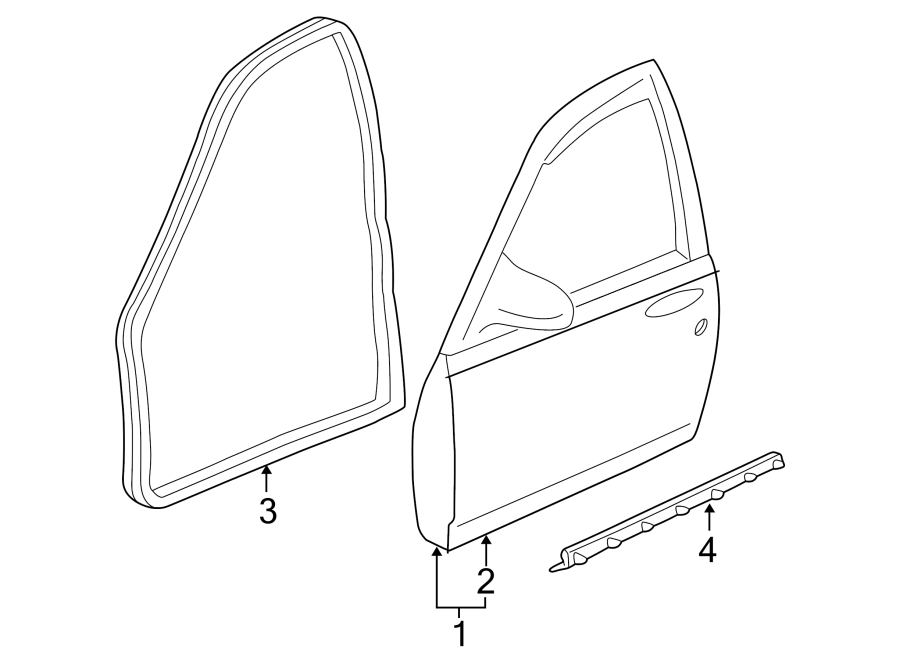 Diagram DOOR & COMPONENTS. for your 2021 Chevrolet Spark   