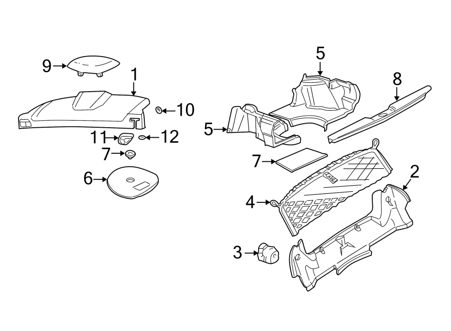 Diagram REAR BODY & FLOOR. INTERIOR TRIM. for your 2013 Chevrolet Silverado   