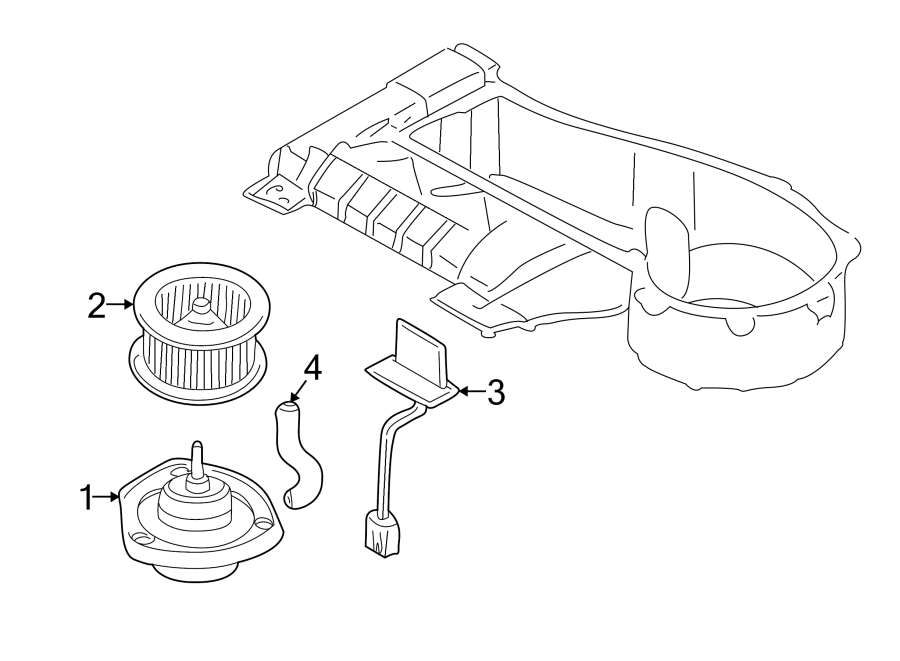 Diagram AIR CONDITIONER & HEATER. BLOWER MOTOR & FAN. for your 2018 Buick Enclave    