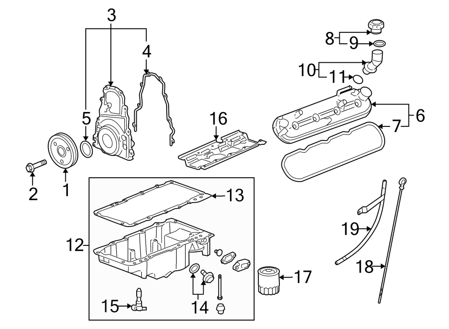 Diagram ENGINE / TRANSAXLE. ENGINE PARTS. for your 2015 Chevrolet Malibu   