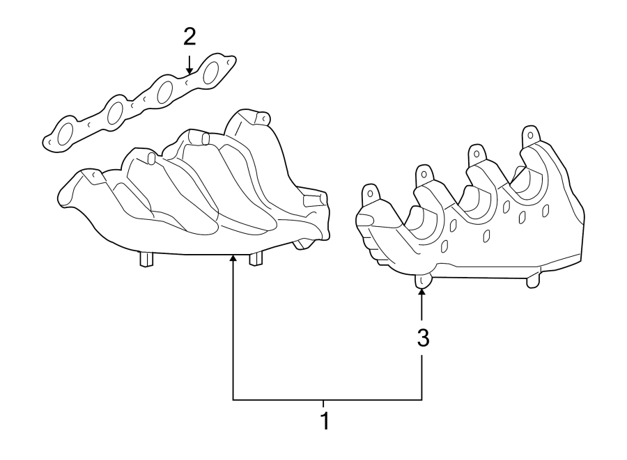 Diagram EXHAUST SYSTEM. MANIFOLD. for your 2018 Chevrolet Equinox 1.6L DIESEL A/T FWD LT Sport Utility 