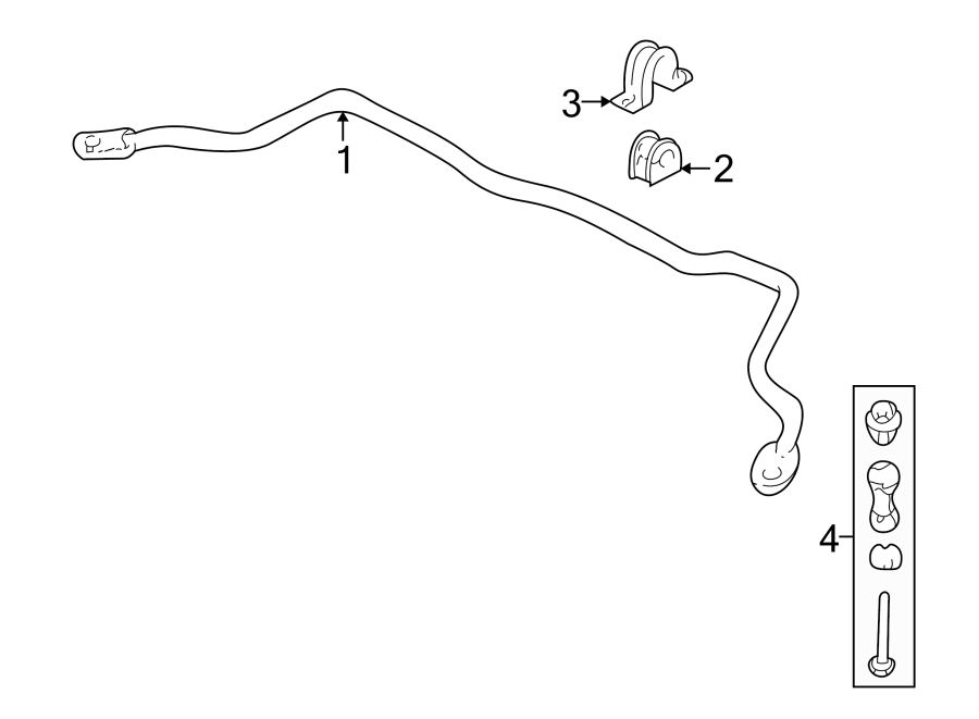 Diagram FRONT SUSPENSION. STABILIZER BAR & COMPONENTS. for your 2012 GMC Sierra 2500 HD  SLE Extended Cab Pickup 