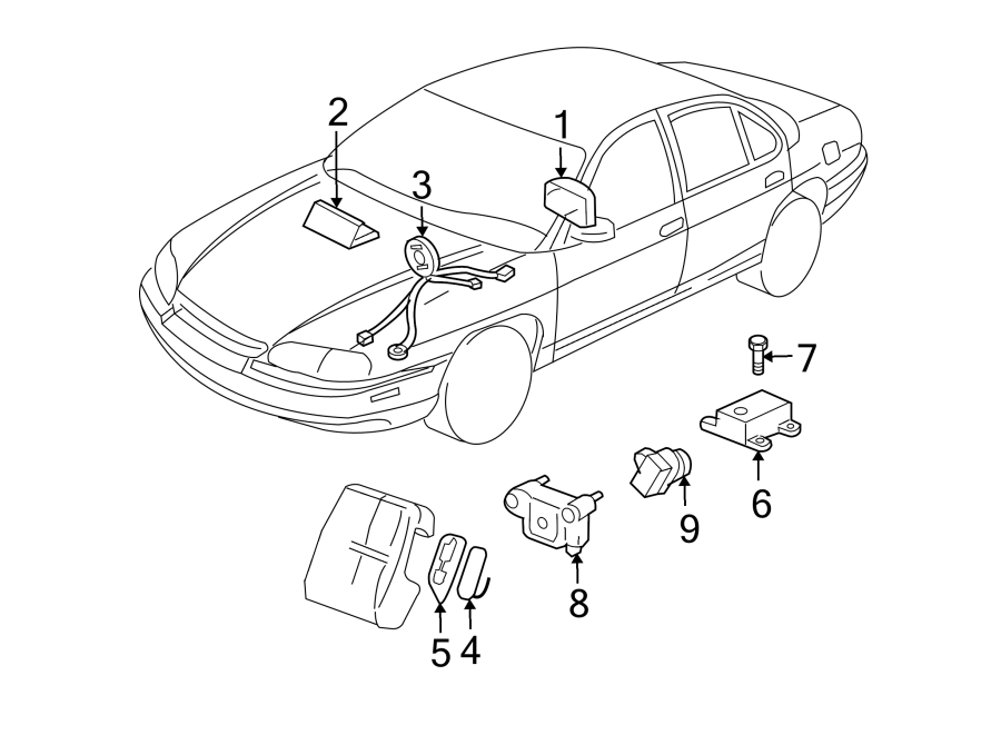 RESTRAINT SYSTEMS. AIR BAG COMPONENTS.