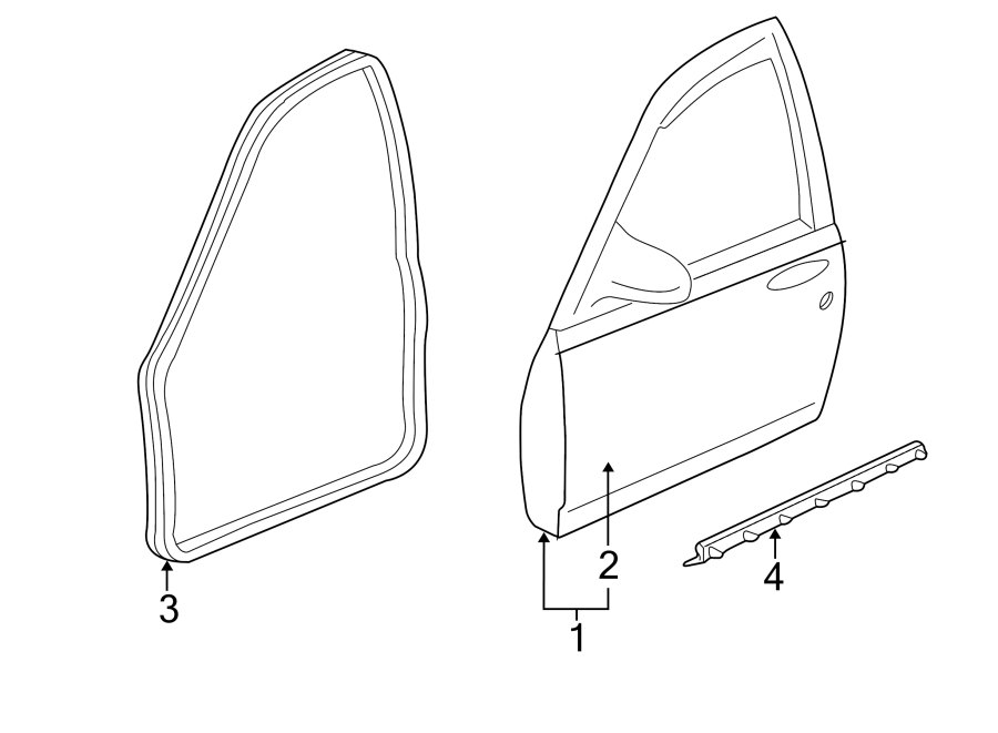 Diagram DOOR & COMPONENTS. for your 2021 Chevrolet Spark   