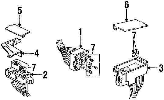 Diagram ELECTRICAL COMPONENTS. for your 2001 GMC SAFARI    