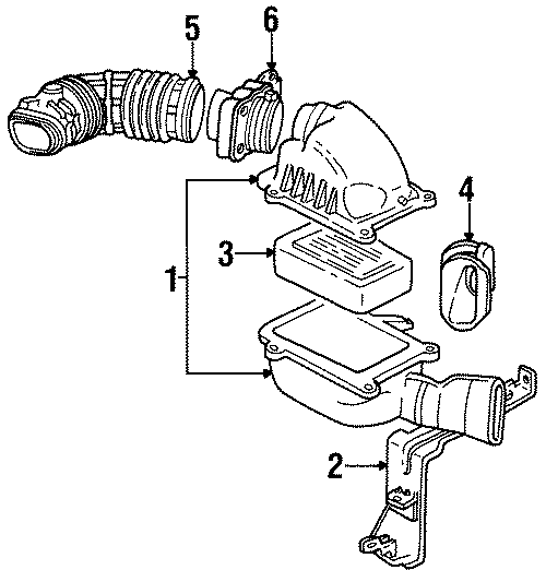 Diagram ENGINE / TRANSAXLE. AIR INTAKE. for your 2017 Chevrolet Spark   