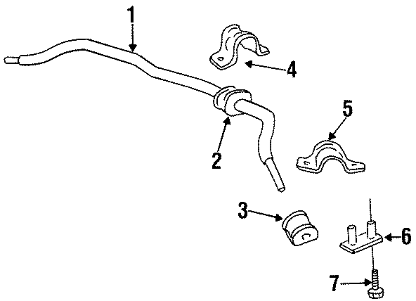 Diagram FRONT SUSPENSION. STABILIZER BAR & COMPONENTS. for your 2016 GMC Sierra 2500 HD 6.0L Vortec V8 FLEX A/T RWD SLE Extended Cab Pickup Fleetside 